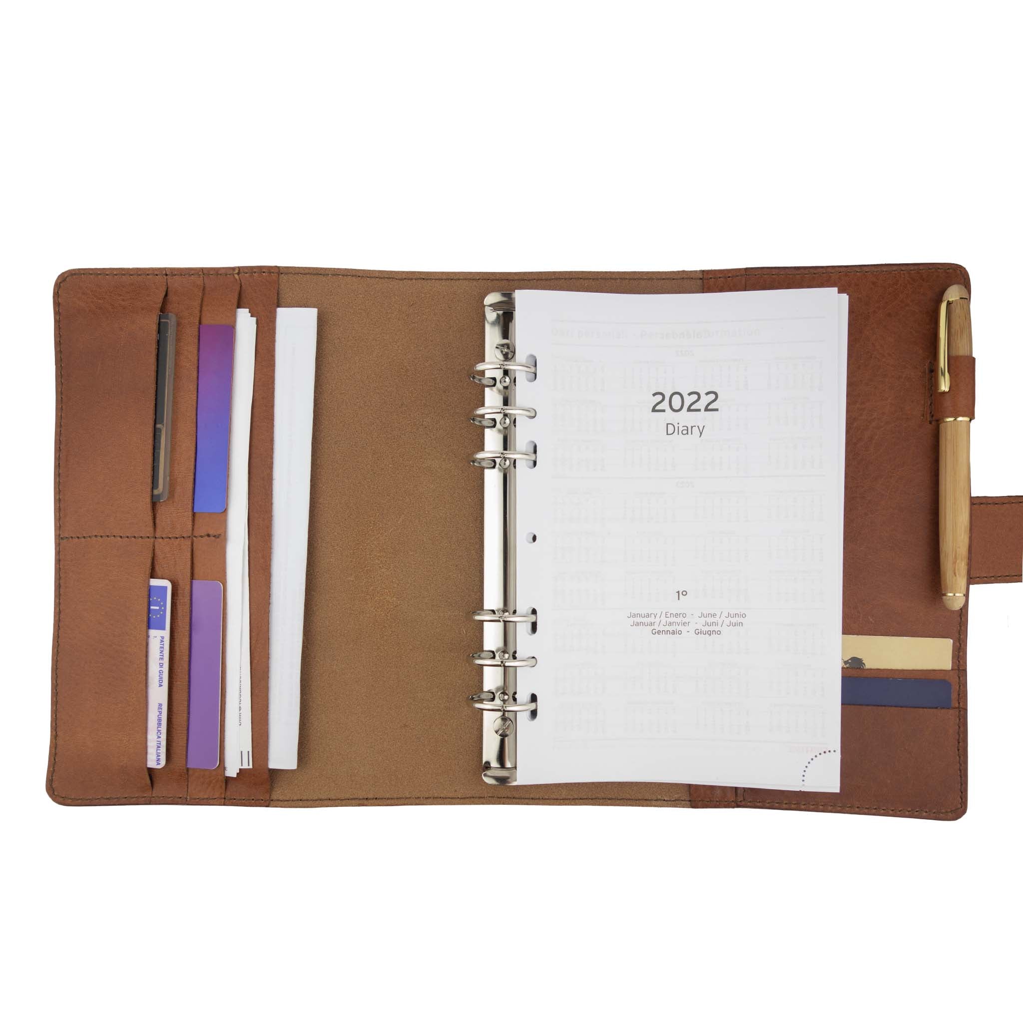 Agenda Organizer Ad Anelli In Pelle Up2Date Piquadro, Agenda Anelli