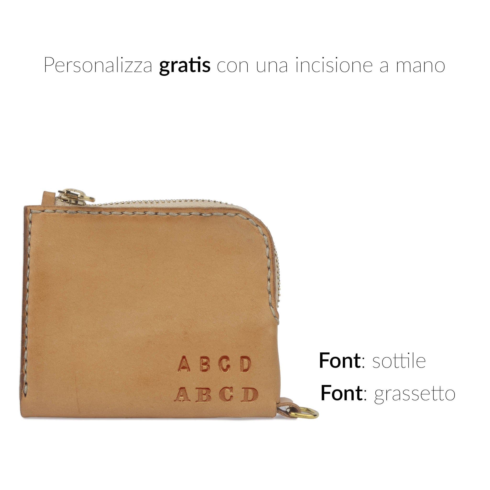 Portafoglio con incisione on sale